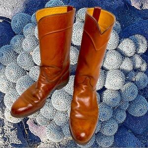 Vintage Brown Leather Justin Boots - size 10